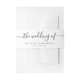 Cintas Para Invitaciones Moderno y elegante boda de guiones