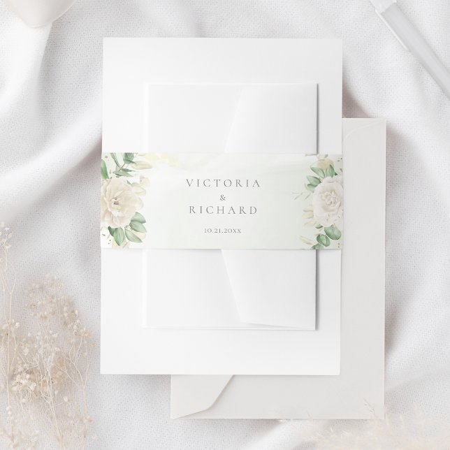 Cintas Para Invitaciones Moderno y elegante Boda de la vegetación floral (Subido por el creador)