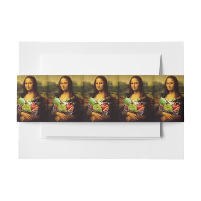 Cintas Para Invitaciones Mona Lisa ama a las verduras (Anverso Ejemplo)