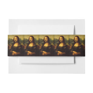 Cintas Para Invitaciones Mona Lisa Con Mustache