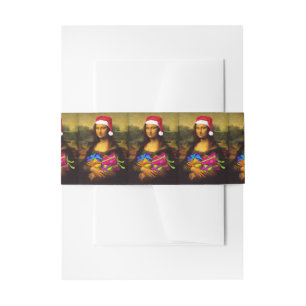 Cintas Para Invitaciones Mona Lisa Viene Como Santa Claus
