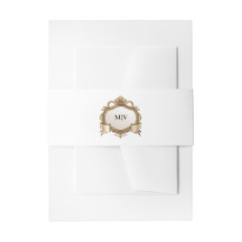 Cintas Para Invitaciones Monogram Crest Belly Band