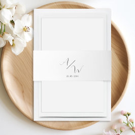 Cintas Para Invitaciones Monogram Invitation Belly Band