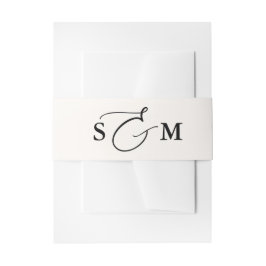 Cintas Para Invitaciones Monogram Script Ampersand Elegant