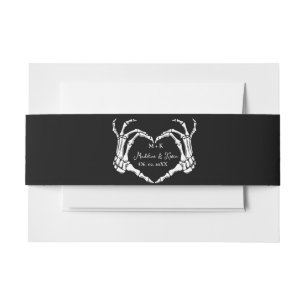 Cintas Para Invitaciones Monograma Boda de la mano del cráneo gótico