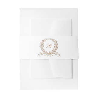 Cintas Para Invitaciones Monograma Boda de Oro de Oro de Oro Elegante