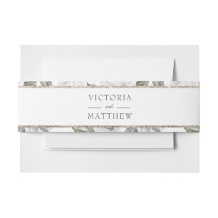 Cintas Para Invitaciones Monograma Boda Floral Blanca Coreana Vintage