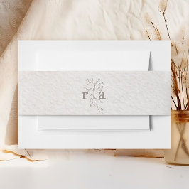 Cintas Para Invitaciones Monograma Botánico de Acuarela Elegante para Boda