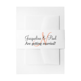 Cintas Para Invitaciones Monograma Cantaloupe Blue Boda