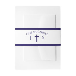 Cintas Para Invitaciones Monograma Católica Atemporal