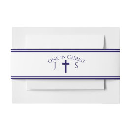 Cintas Para Invitaciones Monograma Católica Atemporal