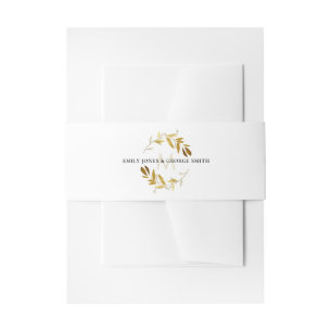 CINTAS PARA INVITACIONES MONOGRAMA DE AGUA DE COLOR DE ORO AMARILLO