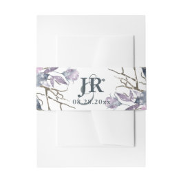 Cintas Para Invitaciones Monograma de Boda de Invierno