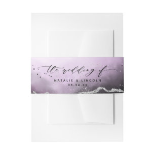 Cintas Para Invitaciones Monograma de Boda ultravioleta Ethereal Mist Ombre