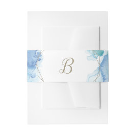 Cintas Para Invitaciones Monograma de color de agua geométrica