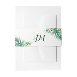 Cintas Para Invitaciones Monograma de fermento verde
