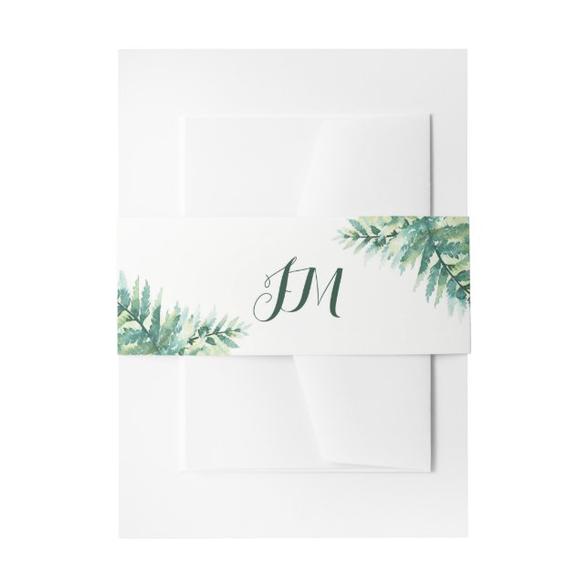 Cintas Para Invitaciones Monograma de fermento verde (Anverso Ejemplo)