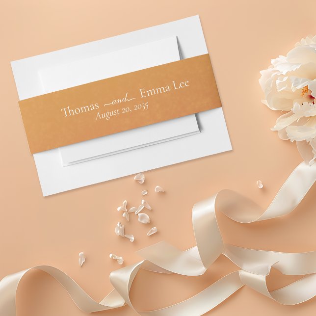 Cintas Para Invitaciones Monograma de otoño Minimalista moderno (Subido por el creador)