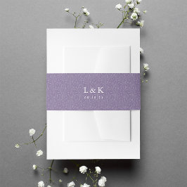 Cintas Para Invitaciones Monograma de patrón de violeta
