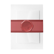Monograma de Sello de Cera Roja 2 Iniciales Escrit