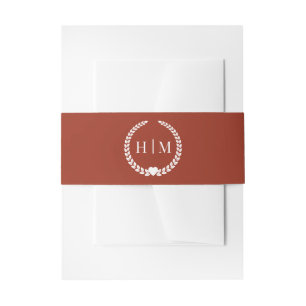 Cintas Para Invitaciones Monograma de Siena Minimalista profunda y simple q