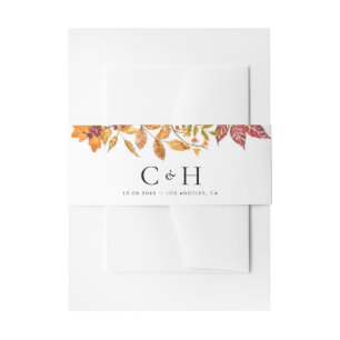 Cintas Para Invitaciones Monograma del Boda de acuarela Abandonar Garland