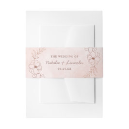 Cintas Para Invitaciones Monograma del Boda Rústico del Relieve metalizado