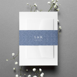 Cintas Para Invitaciones Monograma del patrón de las minas de marina