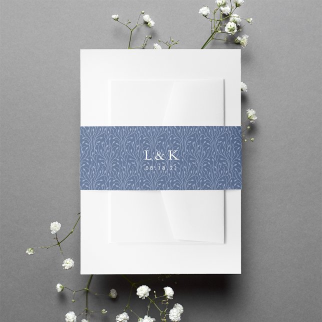 Cintas Para Invitaciones Monograma del patrón de las minas de marina (Subido por el creador)