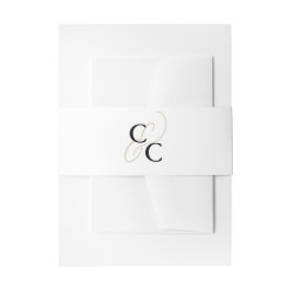 Cintas Para Invitaciones Monograma elegante de Ampersand Calligraphy