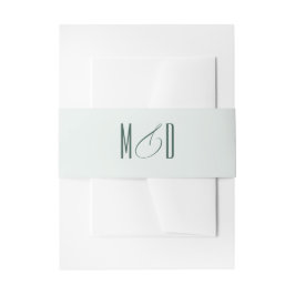 Cintas Para Invitaciones Monograma Elegante y Ampersand Moderno
