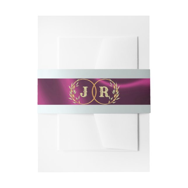 Cintas Para Invitaciones Monograma en cinta - Ciruela (Anverso Ejemplo)