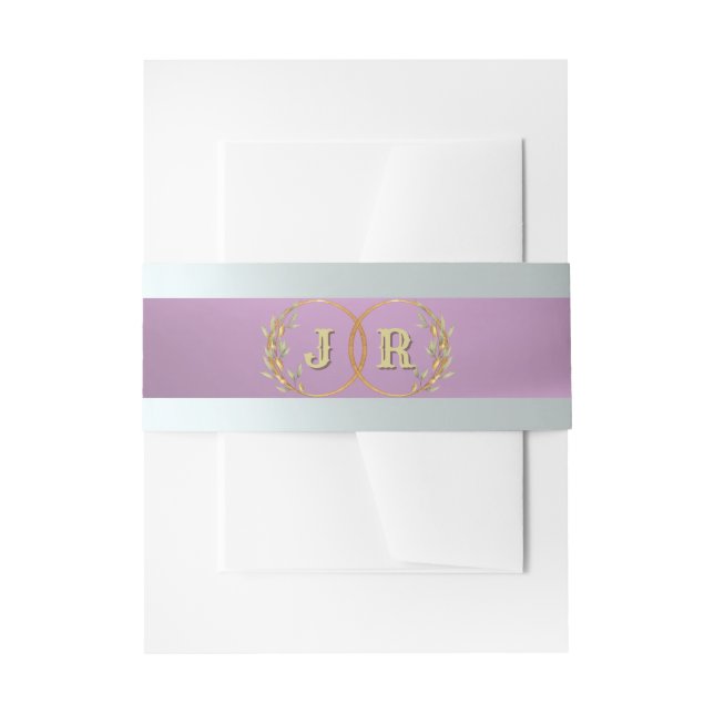 Cintas Para Invitaciones Monograma en Cinta - Lavanda (Anverso Ejemplo)