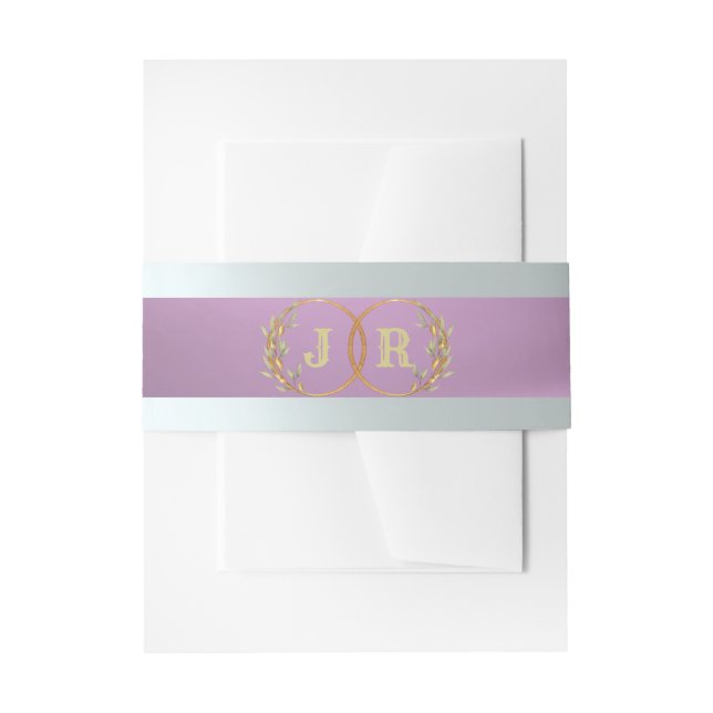 Cintas Para Invitaciones Monograma en Cinta - Lavanda (Anverso Ejemplo)