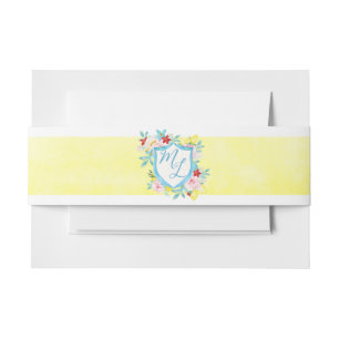 Cintas Para Invitaciones Monograma Escudo Amalfi Coast Boda de Lemones Ital