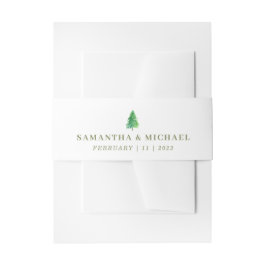 Cintas Para Invitaciones Monograma Flor de Árbol del Bosque Elegante