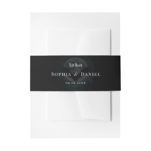 Cintas Para Invitaciones Monograma hasta la muerte Boda
