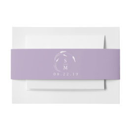 Cintas Para Invitaciones Monograma Lavender Boda