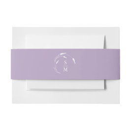 Cintas Para Invitaciones Monograma Lavender Boda