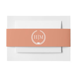 Cintas Para Invitaciones Monograma Minimalista Simple