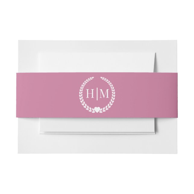 Cintas Para Invitaciones Monograma Minimalista Simple (Anverso Ejemplo)