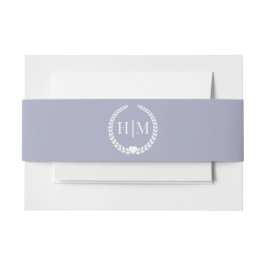 Cintas Para Invitaciones Monograma púrpura de lavanda suave Minimalista sim