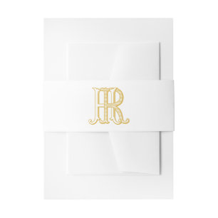 Cintas Para Invitaciones Monograma RH o banda monocromática HR