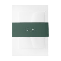 Monograma simple de bosque verde Boda elegante