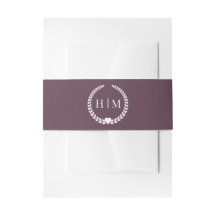Monograma Simple Minimalista Ciruela Púrpura