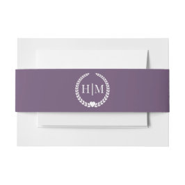 Cintas Para Invitaciones Monograma simple Minimalista silenciado con acidez