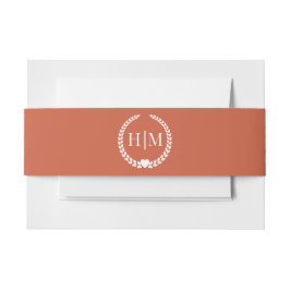 Cintas Para Invitaciones Monograma simple Minimalista silenciado de la sien