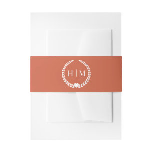 Cintas Para Invitaciones Monograma simple Minimalista silenciado de la sien