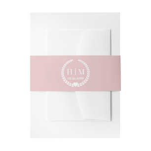 Cintas Para Invitaciones Monograma simple y elegante de las iniciativas de 