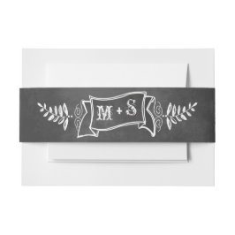 Cintas Para Invitaciones Monograma Vintage Moderno Chalkboard